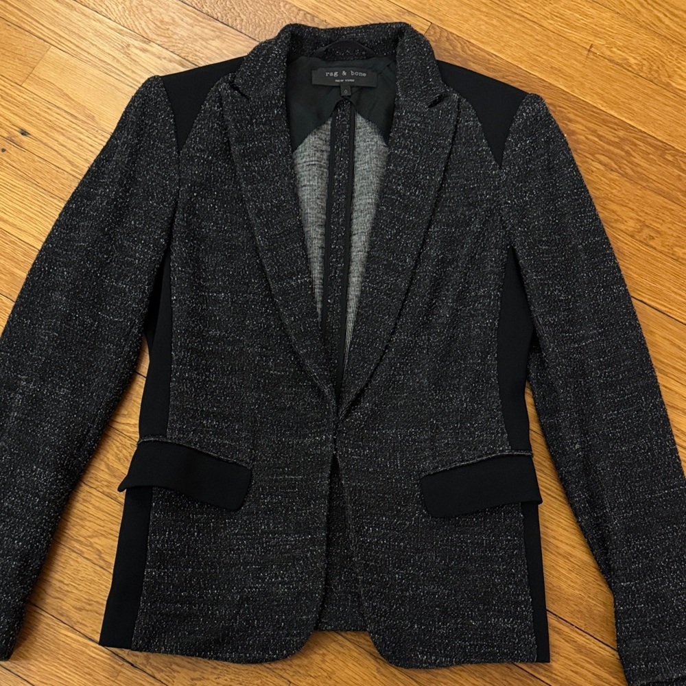 Rag & Bone Textured Black and Gray Jacket
